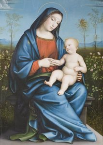 Madonna and Child in the Rose Garden
