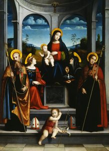 Virgin and Child with Saints Benedict, Justina, Placidus and Scholastica