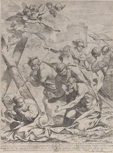 Saint Andrew praying before a crucifix, 1640-70 by Francesco Giovani