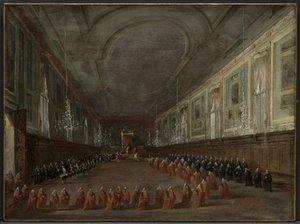 Pope Pius VI Descending the Throne to Take Leave of the Doge in the Hall