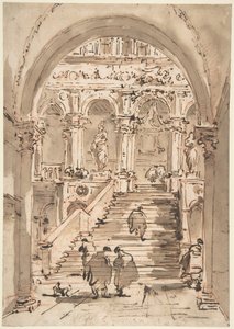 The Staircase of the Giants, Ducal Palace, Venice by Francesco Guardi