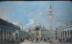 The Feast of the Ascension in the Piazza San Marco by Francesco Guardi