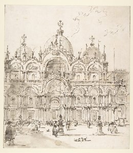 View of Piazza with Basilica of San Marco by Francesco Guardi