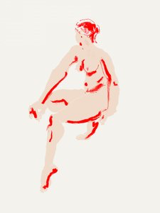 Abstract Red Nude by Francesco Gulina