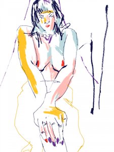 Colorful Nude Portrait by Francesco Gulina