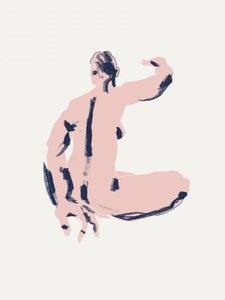 Crouching Nude Figure by Francesco Gulina