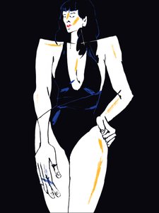 Fashion Figure in Black by Francesco Gulina