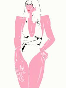 Pink Fashion Illustration by Francesco Gulina