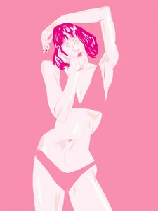 Pink Woman Posing by Francesco Gulina