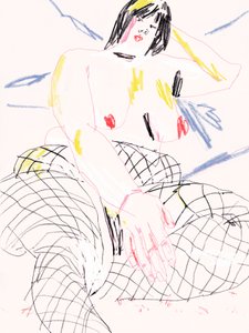 Sensual Figure In Fishnets by Francesco Gulina