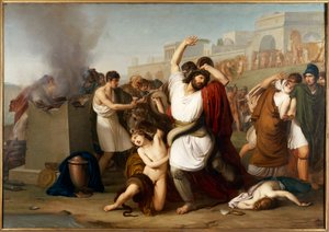 Painting of Trojan Priest Laocoon by Francesco Hayez
