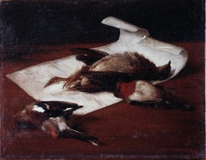 Dead Game by Francesco Inganni (1793-1873) 1862 by Francesco Inganni