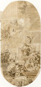 Study for Institution of the Rosary by Saint Dominic by Francesco Lorenzi