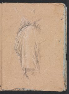 Verona Sketchbook: Drapery study with elbow (page 5)