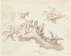 Design for a Painted Ceiling: Triumph of Meekness and Strength