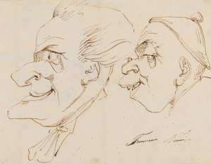 Page of caricatures by Francesco Nenci