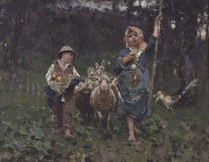 Little Shepherds by Francesco Paolo Michetti