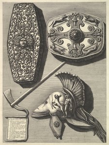 Restored detail of the Trophies of Octavian Augustus by Francesco Piranesi