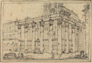 The Temple of Antoninus and Faustina by Francesco Piranesi