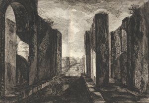 View of the interior of the city of Pompeii, from Antiquities of Pompeii, tome premier, 1804