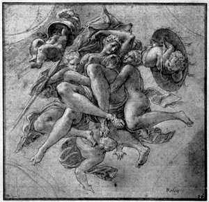 Design for the Ulysses Gallery, Fontainebleau by Francesco Primaticcio