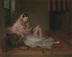 Muslim Lady Reclining