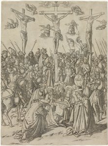 The Crucifixion with the Two Thieves, plate ten from the Life of the Virgin and Christ