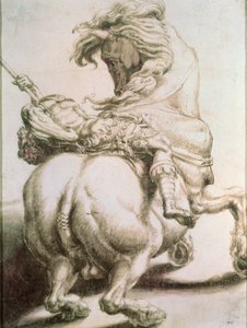 Rider Pierced by a Spear, 16th Century by Francesco de Rossi Salviati Cecchino