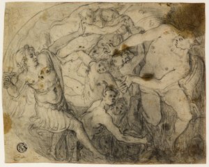 Study for Saint Michael Casting Out Lucifer by Francesco Vanni