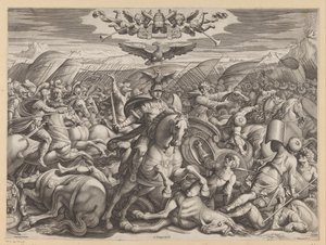 Battle of Gaugamela by Francesco Villamena