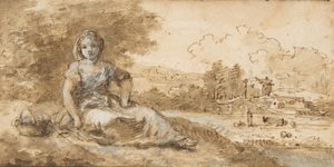 Seated Girl in a Landscape