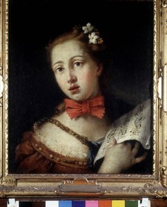 Venetian singer. Painting by F. Zugno by Francesco Zugno