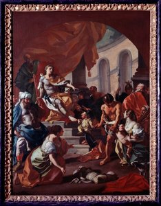 Judgment of Solomon (Painting by Francesco de Mura) by Francesco de Mura