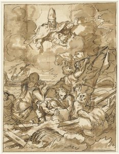 Saint Nicholas Calms the Storm at Sea by Francesco de Mura