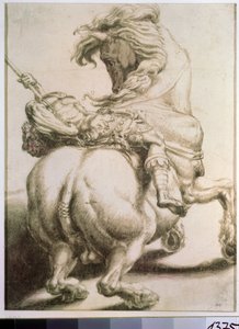 Rider Pierced by a Spear by Francesco de Rossi Salviati