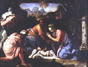 Adoration of the Shepherds, c.1525 by Francesco de Rossi Salviati Cecchino