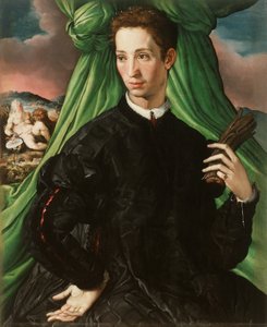Portrait of a Florentine Nobleman by Francesco de Rossi Salviati Cecchino