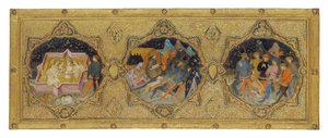 The Story of Diana and Actaeon, with Saint Jerome: a cassone panel by Francesco di (attr. to) Michele