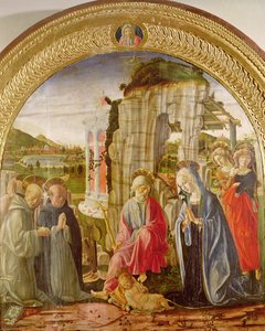 Adoration of the Child by St. Ambrose and St. Bernard by Francesco di Giorgio Martini