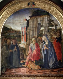 Nativity with St Bernard and St Thomas Aquinas