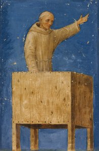 Saint Bernardino Preaching from a Pulpit