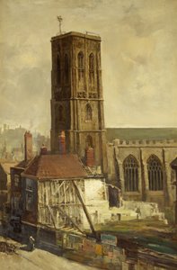 View of Temple Church by Francis Abel William Taylor Armstrong