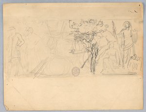 Sketch for a Wall Mural by Francis Augustus Lathrop