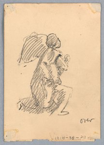 Sketch of Kneeling Angel by Francis Augustus Lathrop