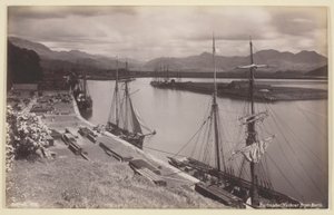 Portmadoc Harbour from Borth by Francis Bedford