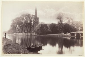 Stratford-on-Avon, Church from the Avon, 1860-94 by Francis Bedford