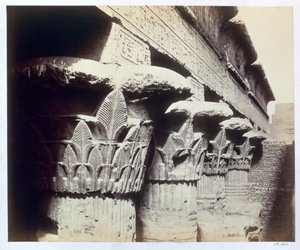 The capitals of the portico, Temple of Khnum, Esna, Egypt