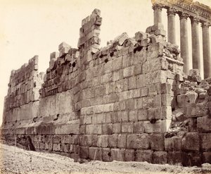 Western End of the Outer Wall of the Temple of the Sun, Baalbek