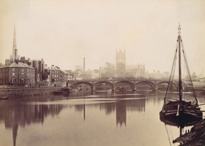 Worcester. From the Severn by Francis Bedford