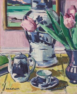 Still Life with Tulips and Iona by Francis Campbell Boileau Cadell